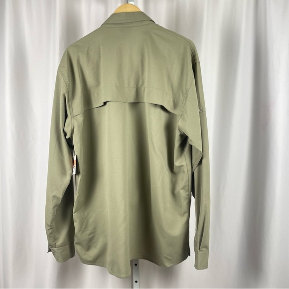NEW Hi-Tec Large Fishing Hiking Outdoor Button Down Shirt UPF 30 Camp Safari - Picture 2 of 9